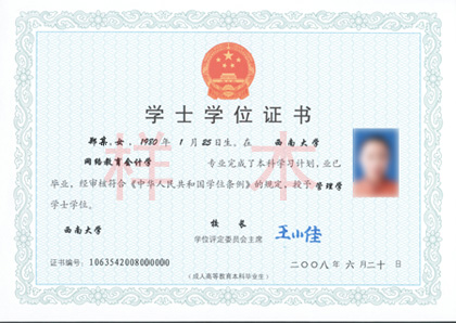 中南大学远程教育学位证样本